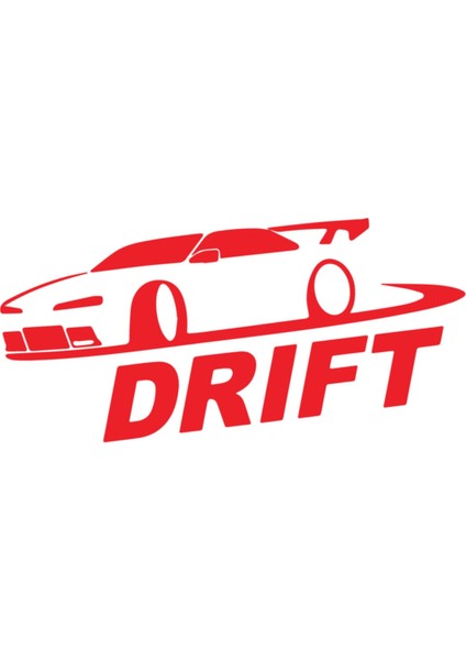 Drift Yapan Araba Aksesuar Oto Özel Yeni Sticker Kırmızı 20*10 cm
