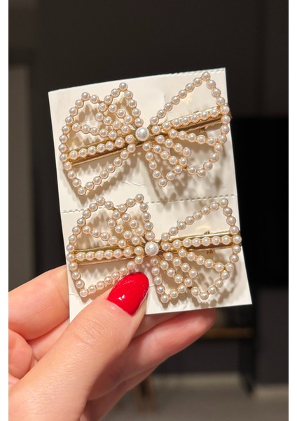 Kadın 2'li Incili Toka Seti