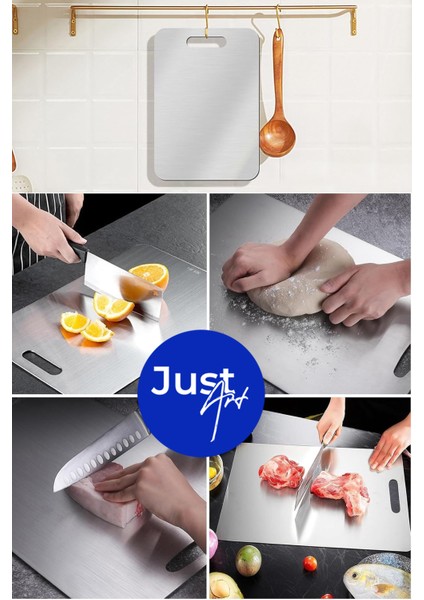 2 Adet Paslanmaz Çelik Mutfak Kesme Tahtası Et Sebze Doğrama Tahtası modelleri