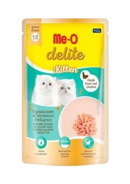 Meo Delite Kitten Tavuklu Pouch Yavru Konserve Kedi Maması 70 gr