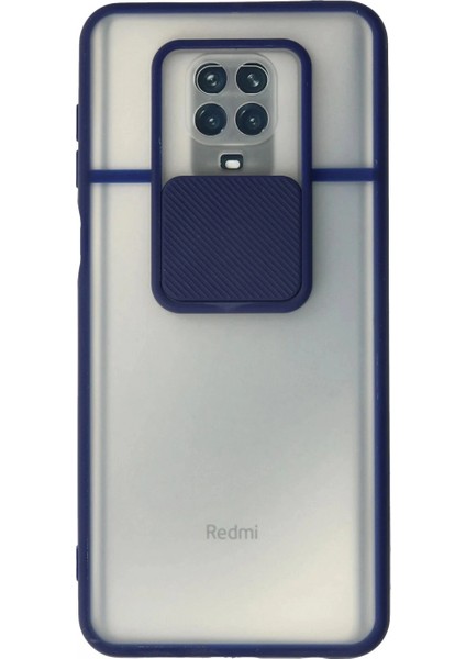Ieg Xiaomi Redmi Note 9 Pro Kılıf Palm Buzlu Kamera Sürgülü Silikon - Lacivert