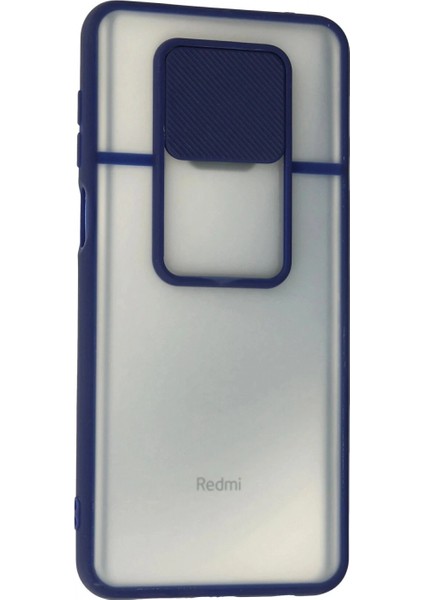 Ieg Xiaomi Redmi Note 9 Pro Kılıf Palm Buzlu Kamera Sürgülü Silikon - Lacivert modelleri
