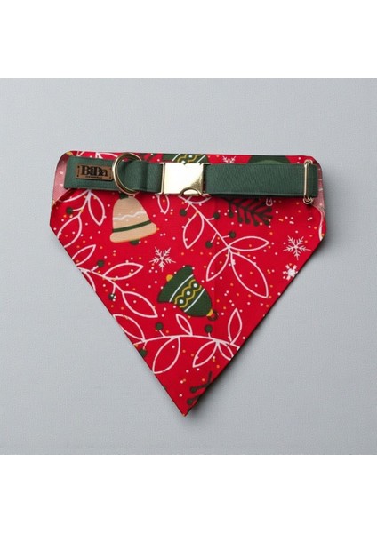 Yılbaşı Konsept Köpek Boyun Tasması -Kırmızı Çıkarılabilir Fular fiyatları