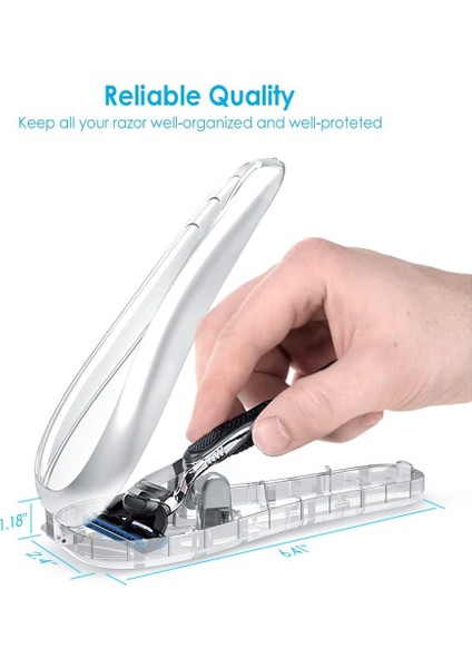 Seyahat Kutusu - Tıraş Seti Düzenleyici - Tıraş Jilet Kutusu - Tıraş Jilet Kabı - Jilet Saklama Kabı - Tıraş Kutusu 1 Adet