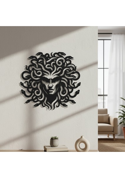 Medusa Çerçevesiz Dekoratif Ahşap Tablo