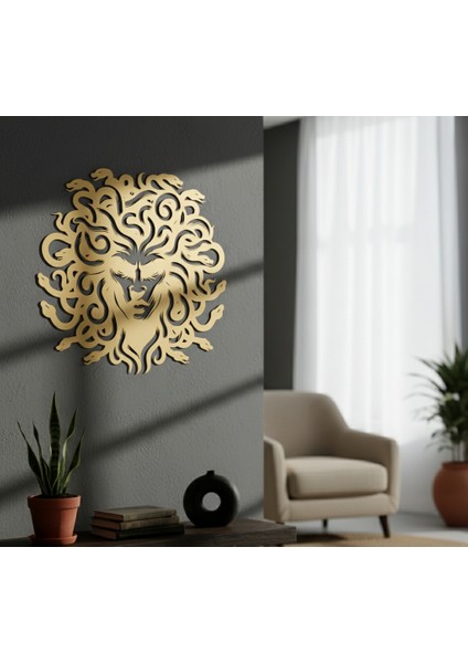 Medusa Çerçevesiz Dekoratif Ahşap Tablo