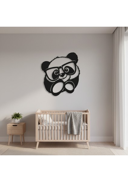 Bebek Panda Çerçevesiz Dekoratif Ahşap Tablo