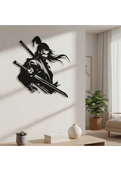 Samurai 2 Çerçevesiz Dekoratif Ahşap Tablo modelleri