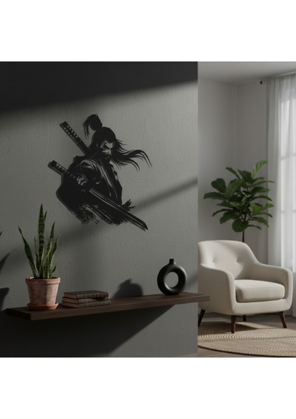 Samurai 2 Çerçevesiz Dekoratif Ahşap Tablo fırsatları