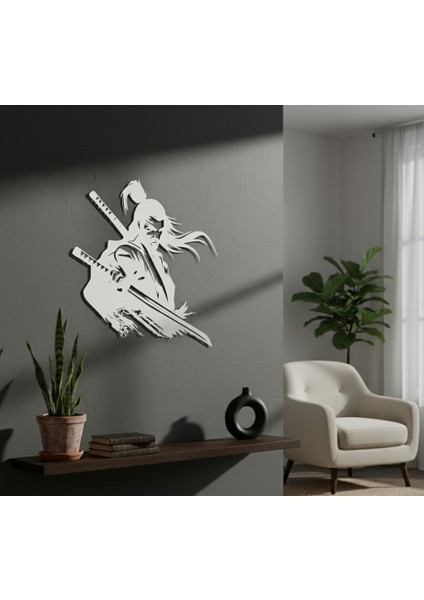 Samurai 2 Çerçevesiz Dekoratif Ahşap Tablo