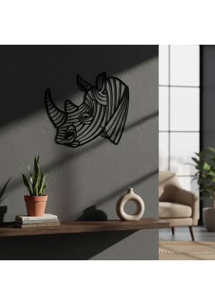 Gergedan Başı Çerçevesiz Dekoratif Ahşap Tablo fiyatları