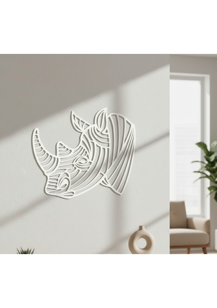 Gergedan Başı Çerçevesiz Dekoratif Ahşap Tablo modelleri