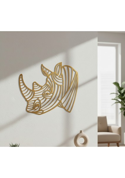 Gergedan Başı Çerçevesiz Dekoratif Ahşap Tablo indirimleri