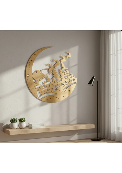 Yeni Yıl Çerçevesiz Dekoratif Ahşap Tablo modelleri