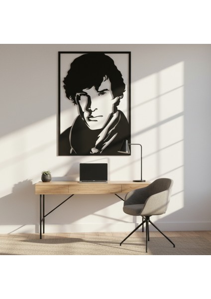 Benedict Cumberbatch Çerçevesiz Dekoratif Ahşap Tablo modelleri