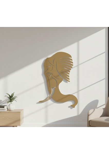 Fil Başı Çerçevesiz Dekoratif Ahşap Tablo modelleri