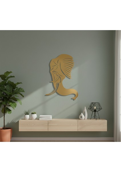 Fil Başı Çerçevesiz Dekoratif Ahşap Tablo fırsatları