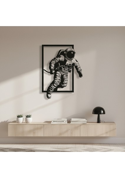 Astronot Çerçevesiz Dekoratif Ahşap Tablo fırsatları