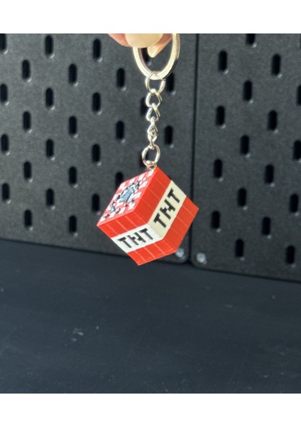 Minecraft TNT Anahtarlık