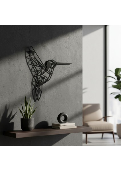 Geometrik Kuş Çerçevesiz Dekoratif Ahşap Tablo modelleri