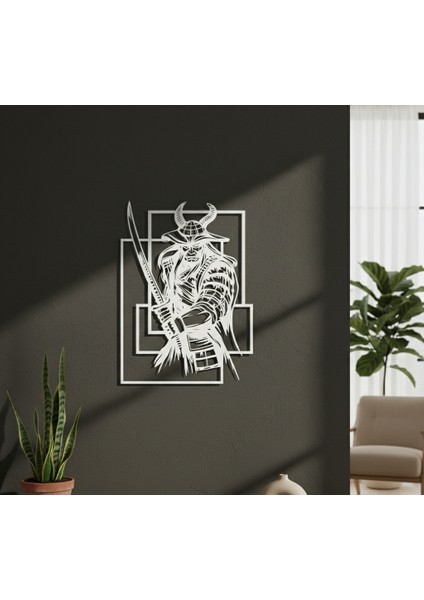 Samurai Çerçevesiz Dekoratif Ahşap Tablo
