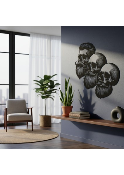 Üç Kafatası Çerçevesiz Dekoratif Ahşap Tablo fırsatları