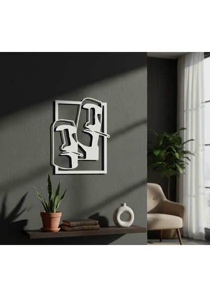 Moai Çerçevesiz Dekoratif Ahşap Tablo