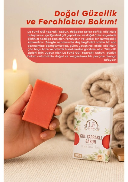 Gül Yapraklı Doğal Yüz ve Vücut Sabunu 100 gr fiyatları