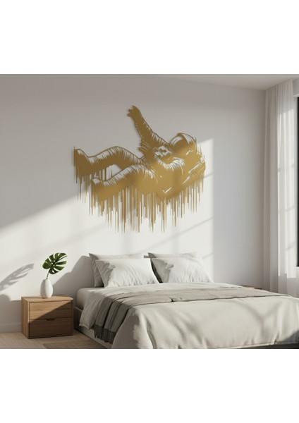 Astronot 2 Çerçevesiz Dekoratif Ahşap Tablo modelleri