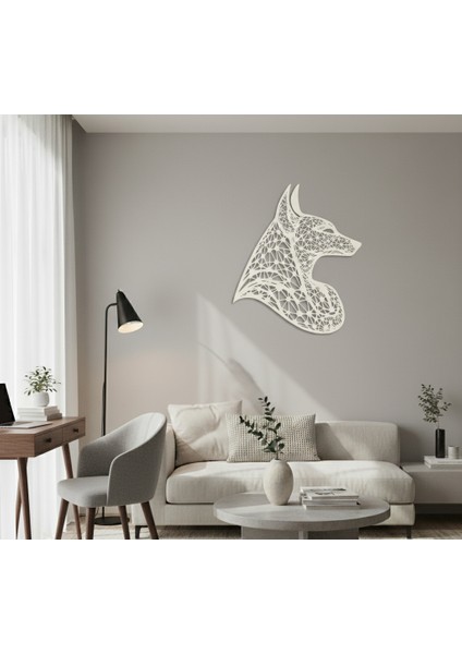 Anubis Çerçevesiz Dekoratif Ahşap Tablo