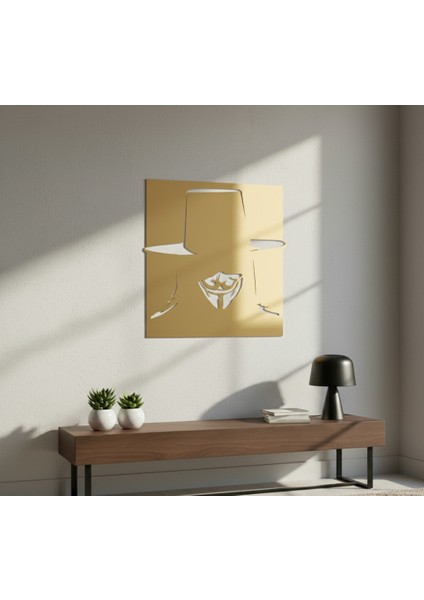 V Çerçevesiz Dekoratif Ahşap Tablo