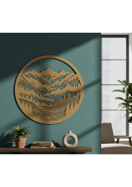 Kırsal Tepeler Çerçevesiz Dekoratif Ahşap Tablo fırsatları