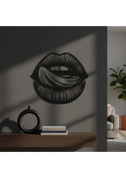 Dudak Çerçevesiz Dekoratif Ahşap Tablo