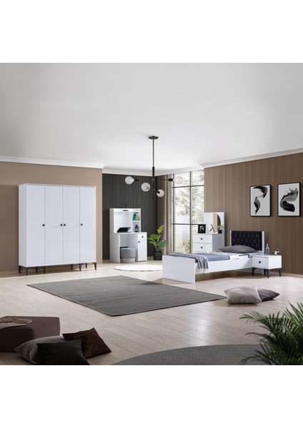 White 4 Kapaklı Genç Odası Takımı