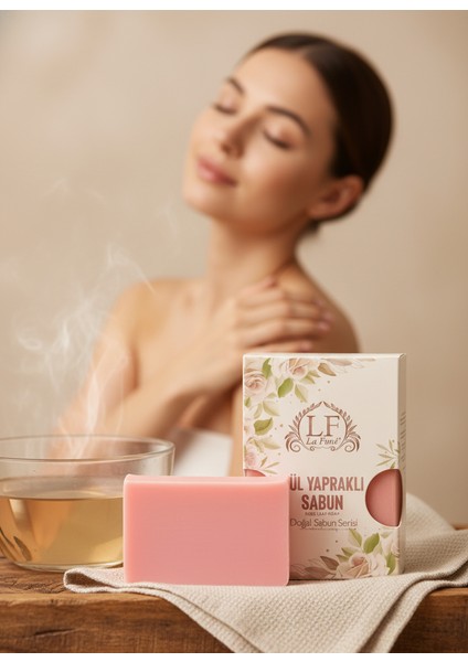 Gül Yapraklı Doğal Yüz ve Vücut Sabunu 100 gr x 3 Adet modelleri