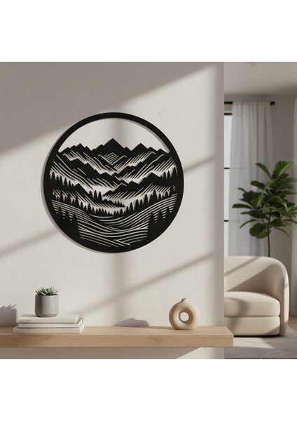 Kırsal Tepeler Çerçevesiz Dekoratif Ahşap Tablo indirimleri