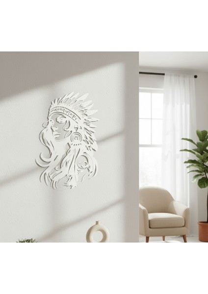 Ölü Kadın Çerçevesiz Dekoratif Ahşap Tablo