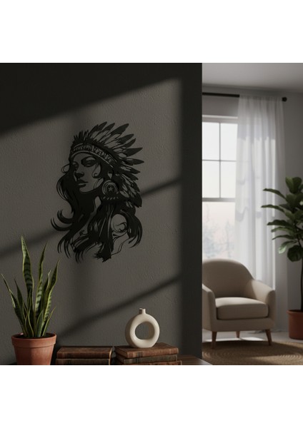 Ölü Kadın Çerçevesiz Dekoratif Ahşap Tablo