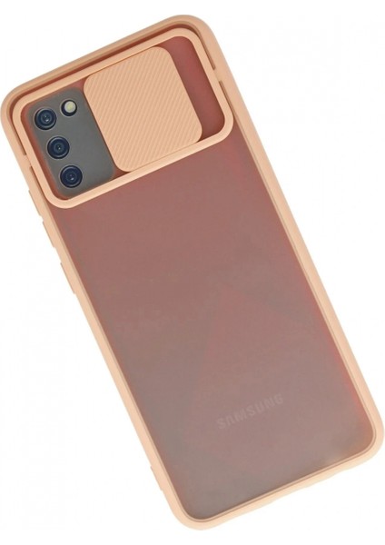 Ieg Samsung Galaxy A02S Kılıf Palm Buzlu Kamera Sürgülü Silikon - Pembe fiyatları