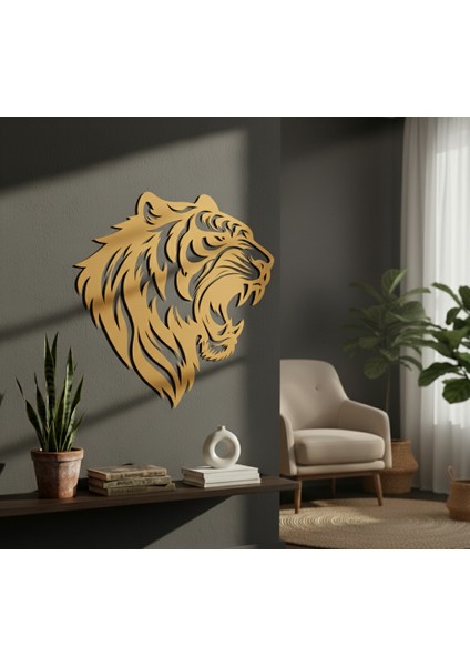 Kaplan Başı 2 Çerçevesiz Dekoratif Ahşap Tablo fırsatları