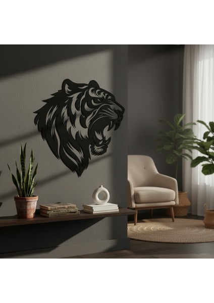 Kaplan Başı 2 Çerçevesiz Dekoratif Ahşap Tablo