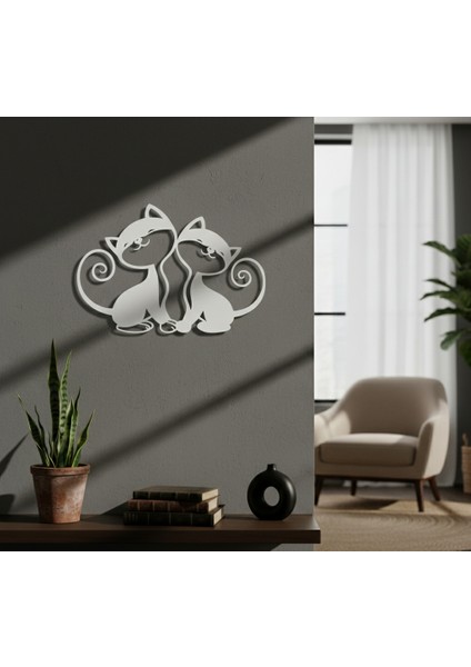 Tatlı Kediler Çerçevesiz Dekoratif Ahşap Tablo fiyatları