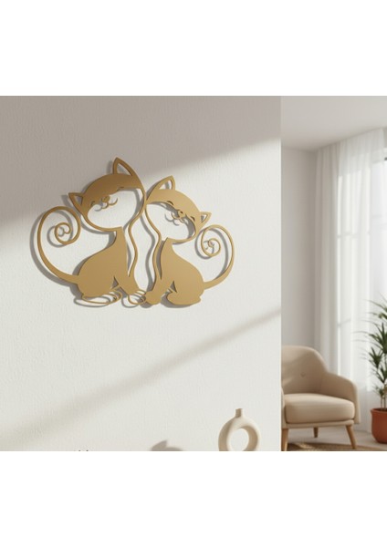 Tatlı Kediler Çerçevesiz Dekoratif Ahşap Tablo modelleri