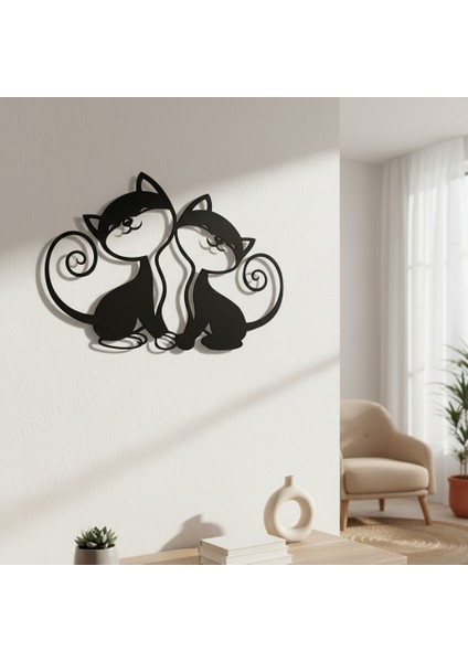 Tatlı Kediler Çerçevesiz Dekoratif Ahşap Tablo indirimleri