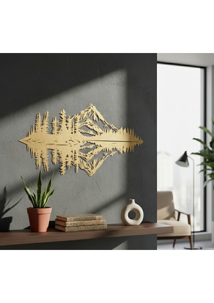 Karlı Dağ Çerçevesiz Dekoratif Ahşap Tablo fırsatları