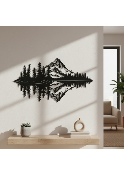 Karlı Dağ Çerçevesiz Dekoratif Ahşap Tablo indirimleri