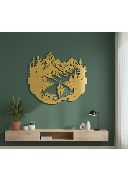 Yelkenli Çerçevesiz Dekoratif Ahşap Tablo