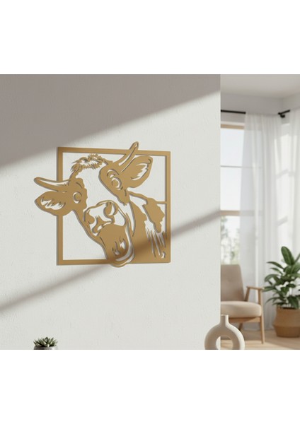 Neşeli Inek Çerçevesiz Dekoratif Ahşap Tablo modelleri