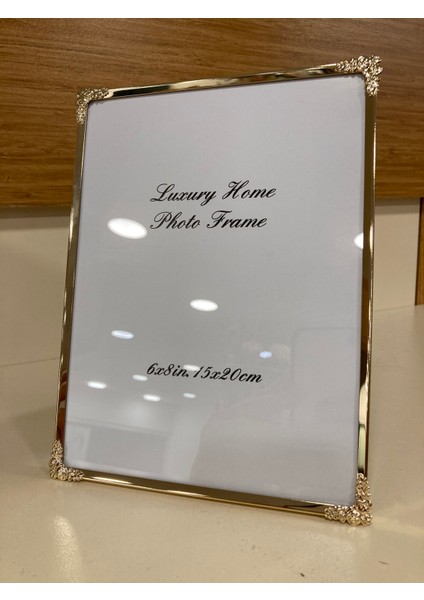Resim Çerçevesi Ince Metal Detaylı Pirinç Altın 15X20 cm fırsatları