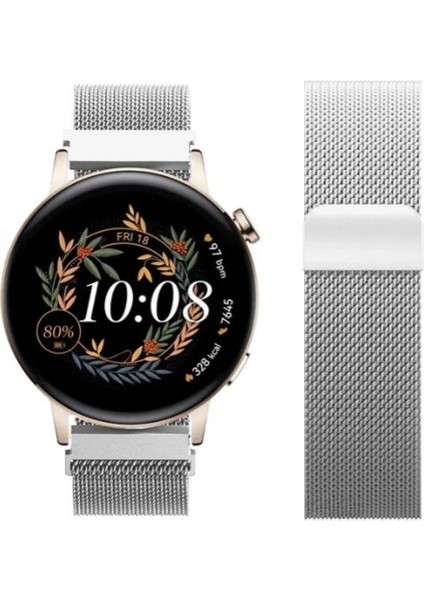 Watch Gt3 Elegant 42MM / Gt2 42MM Uyumlu Manyetik Milanese Loop Metal Saat Kordonu – 20MM fiyatları